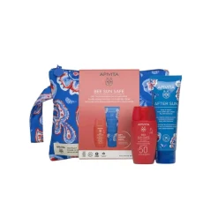 COFFRET BEE SUN SAFE FLUIDE POUR LE VISAGE AU TOUCHER SEC SPF50+ GRATUIT APRÈS-SOLEIL