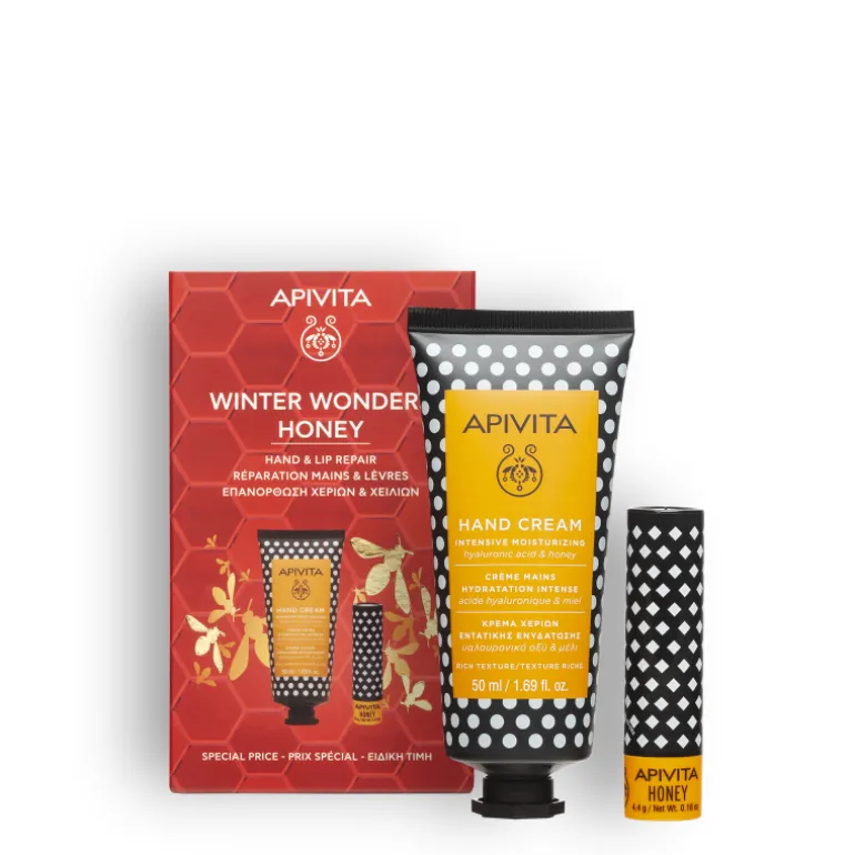 Coffret Réparateur Crème Mains Riche + Baume à Lèvres Miel