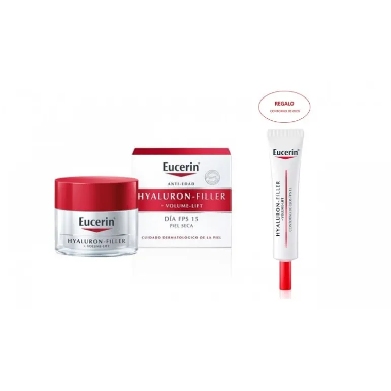 Eucerin Coffret Hyaluron-Filler +Volume Peau sèche + Contour des yeux 15Ml