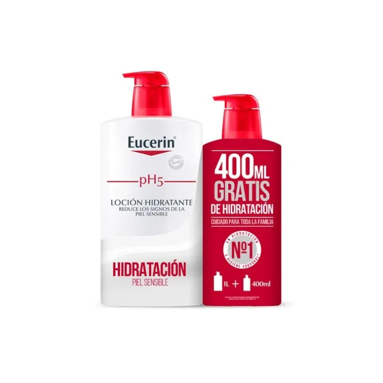 EUCERIN FAMILY PACK LOCIÓN 1 LITRO + GRATIS 400ml