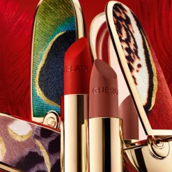 Rouge G Majestic Feathers Boîtier Joya avec Double Miroir Édition Limitée