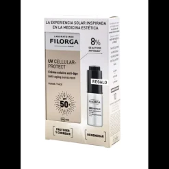 Coffret Crème solaire anti-âge UV Cell Face + sérum NCEF