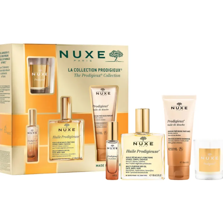 Coffret Huile Prodigieuse + Prodigieux Aceite de Ducha + Prodigieux le Parfum + Prodigieux Vela