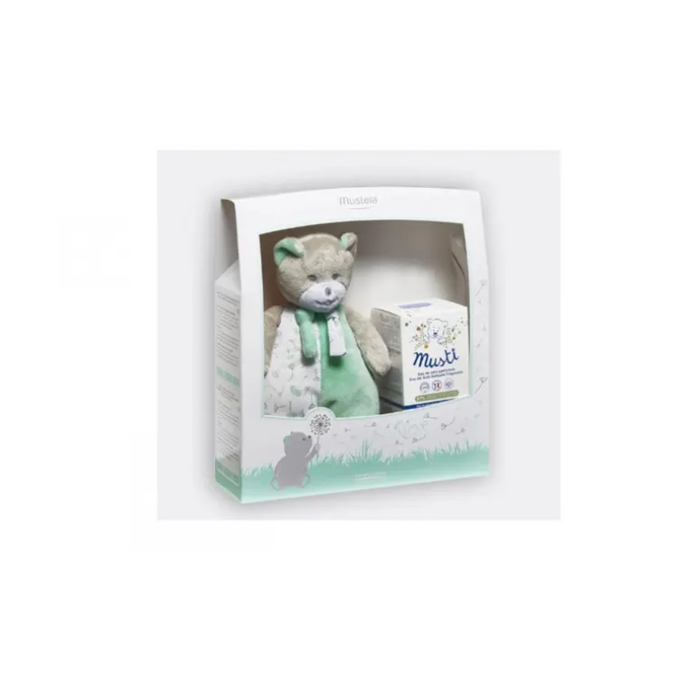 COFFRET MUSTELA MUSTI EAU DE SOIN PARFUM TEDDY BEAR VERT