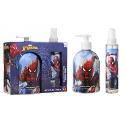 COFFRET SPIDERMAN SAVON POUR LES MAINS 500ML AVEC SPRAY POUR LE CORPS