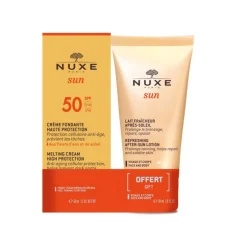 PACK CRÈME FONDANTE SOLAIRE SPF50 50 ML+ LAIT APRÈS SOLEIL 50 ML GRATUIT