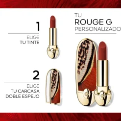 Rouge G Majestic Feathers Boîtier Joya avec Double Miroir Édition Limitée